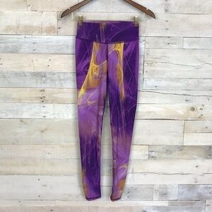 Funky Leggz Purple Leggings Athletic Pants Small